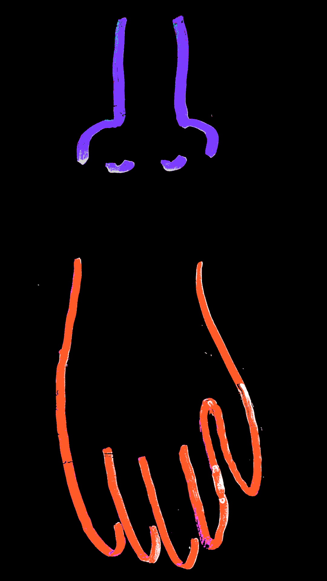 Stylized diagram of udderbot (udder and bot)